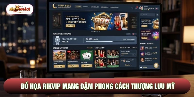 Đồ họa Rikvip mang đậm phong cách thượng lưu Mỹ Đồ họa Rikvip mang đậm phong cách thượng lưu Mỹ