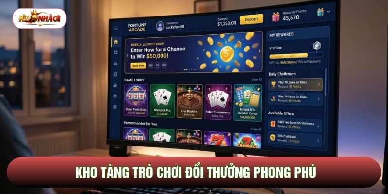 Kho tàng trò chơi đổi thưởng phong phú