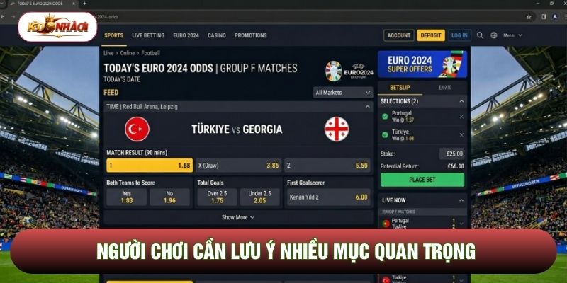 Người chơi cần lưu ý nhiều mục quan trọng Người chơi cần lưu ý nhiều mục quan trọng