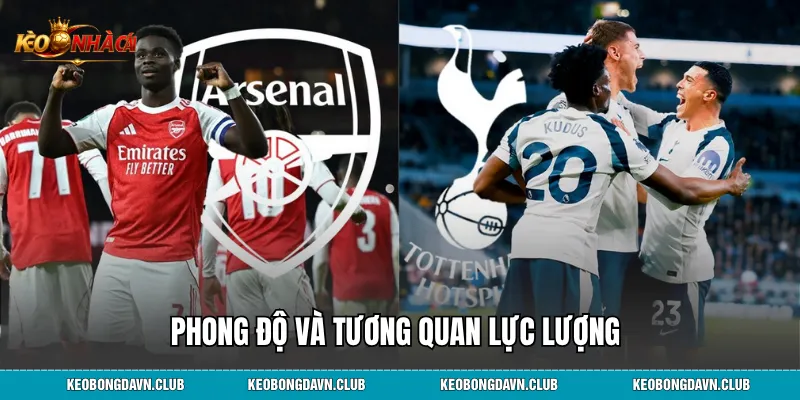 Phong độ và tương quan lực lượng trong các cuộc chạm trán Arsenal vs Tottenham