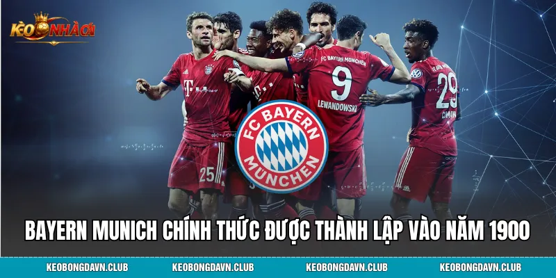 Bayern Munich chính thức được thành lập vào năm 1900