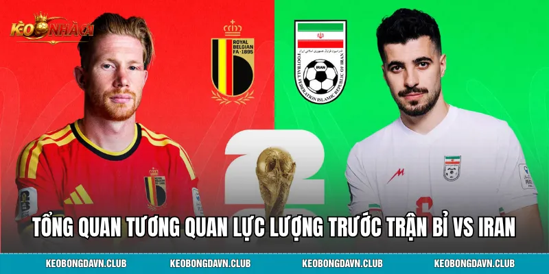 Tổng quan tương quan lực lượng trước trận Bỉ vs Iran