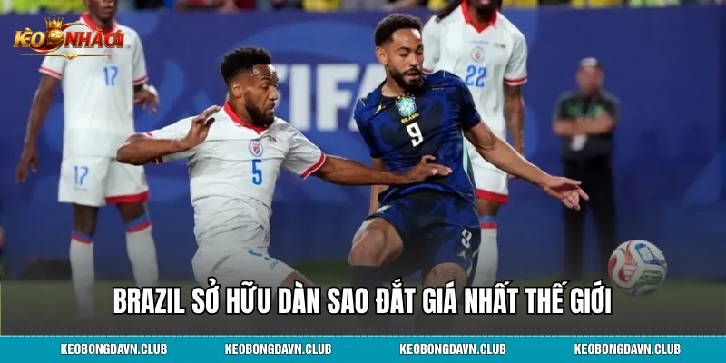 Brazil sở hữu dàn sao đắt giá nhất thế giới