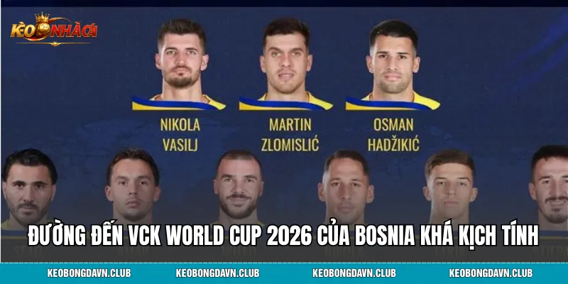 Đường đến VCK World Cup 2026 của đội tuyển Bosnia khá kịch tính