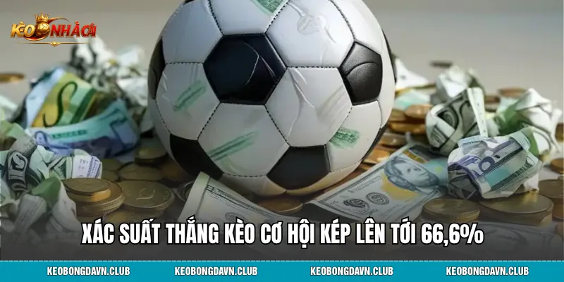 Xác suất thắng kèo cơ hội kép lên tới 66,6%