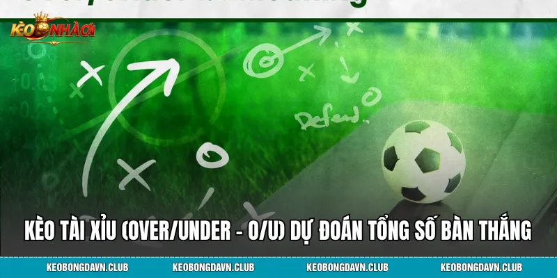 Kèo tài xỉu (Over/Under - O/U) là hình thức dự đoán tổng số bàn thắng