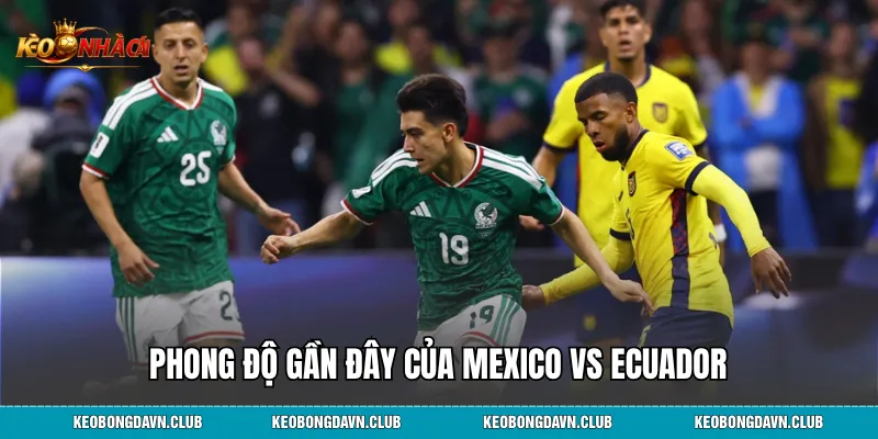 Phong độ gần đây của Mexico vs Ecuador
