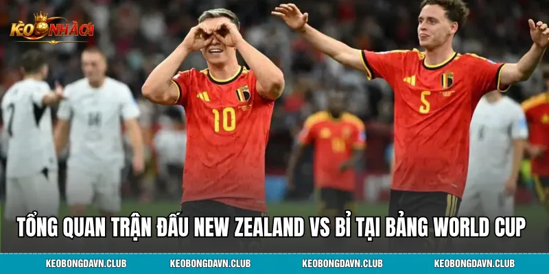 Tổng quan trận đấu New Zealand vs Bỉ tại bảng world cup 2026