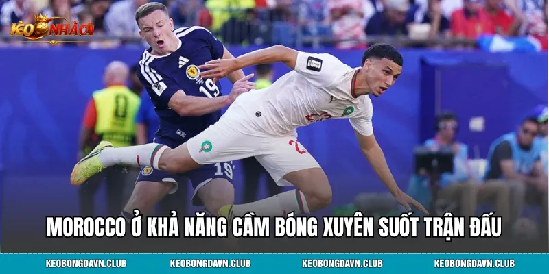 Morocco ở khả năng cầm bóng xuyên suốt trận đấu