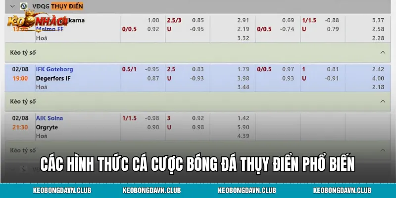 Các hình thức cá cược bóng đá Thụy Điển phổ biến
